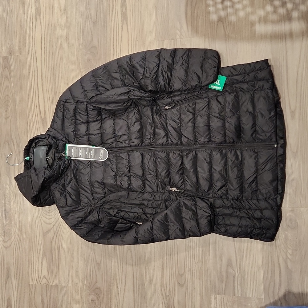 Adventure Women's Ultra Light Down Black Jacket Size XL